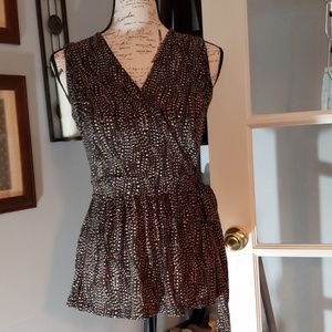 Apostrophe Faux Wrap Sleeveless Tunic S